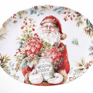 Christmas Story Ceramic Serving Platter, Vintage Inspired, 16" Certified Int'l
